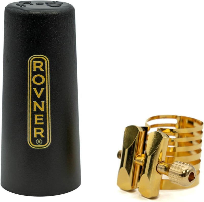 Rovner Ligature & Plastic Cap for Baritone Saxophone - Platinum Gold Ligature for Hard Rubber Mouthpiece (PG-3R) - Image 2